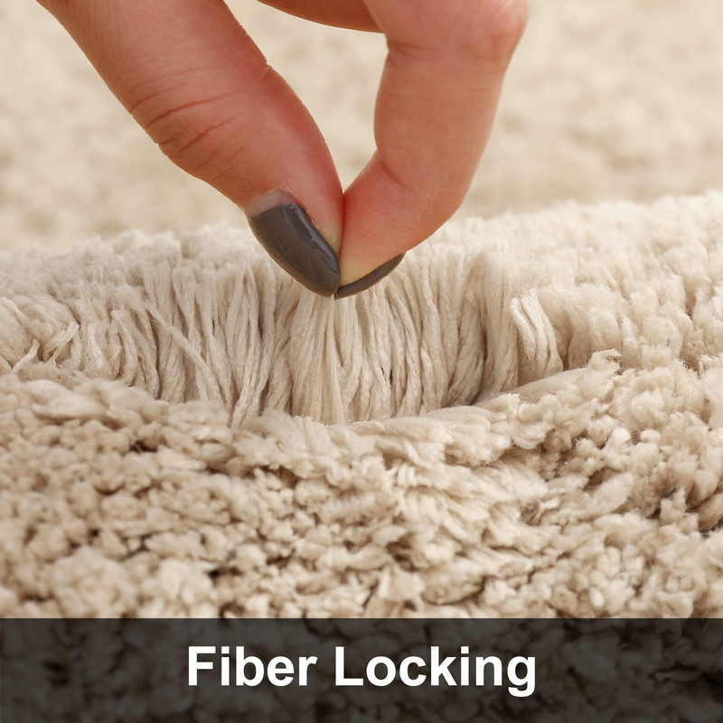 Olanly Shaggy kupaonska prostirka za kadu upijajuća podloga za tuš neklizajuća debela podna prostirka za spavaću sobu mekana paperjasta plišana dekoracija tepiha za dnevnu sobu