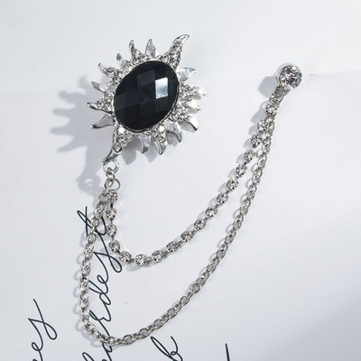 Novi starinski lanac s resicama, broš igla, metalni kristalni broševi, odijelo, ovratnik košulje, značka, korzaž, igle za revere za muškarce, nakit, darovi