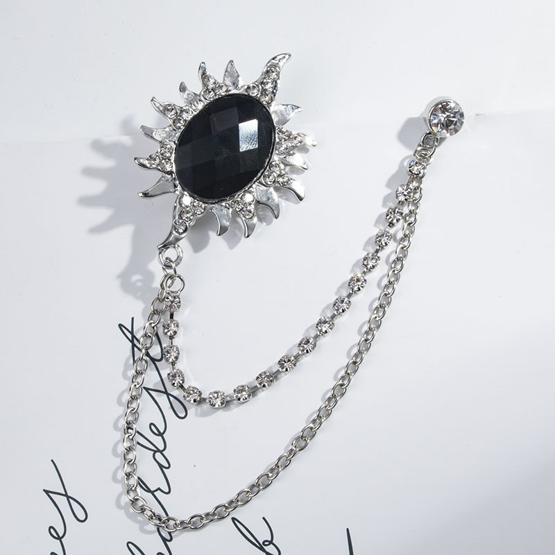 Novi starinski lanac s resicama, broš igla, metalni kristalni broševi, odijelo, ovratnik košulje, značka, korzaž, igle za revere za muškarce, nakit, darovi