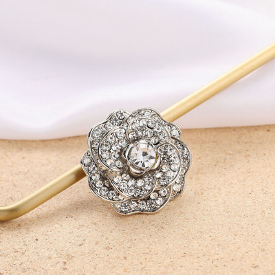 Vrhunski kristalni broševi s magnetima u obliku cvijeta, biserni magnet, siguran hidžab bez rupa, ovratnik košulje, luksuzni nakit, darovi za žene