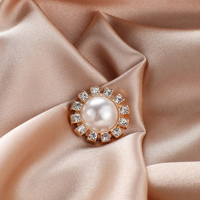 Vrhunski kristalni broševi s magnetima u obliku cvijeta, biserni magnet, siguran hidžab bez rupa, ovratnik košulje, luksuzni nakit, darovi za žene