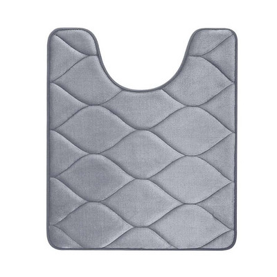 Olanly Kupaonski tepih u obliku slova U Mekana upijajuća memorijska pjena Podni tepih Debeli koraljni baršunasti jastučić za noge Neklizajuća dekoracija WC prostirke za kupaonicu