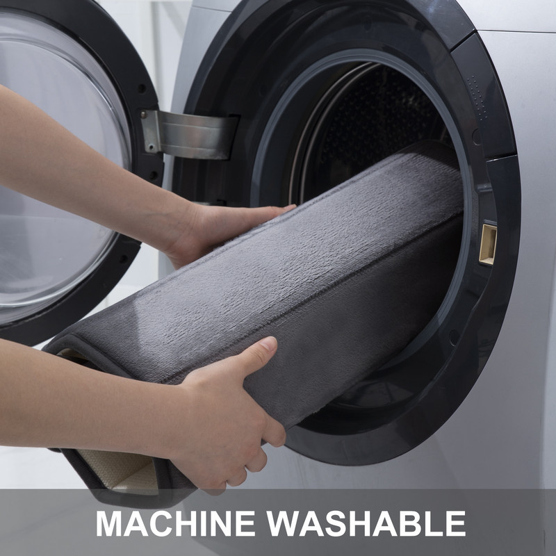 Olanly Kupaonski tepih u obliku slova U Mekana upijajuća memorijska pjena Podni tepih Debeli koraljni baršunasti jastučić za noge Neklizajuća dekoracija WC prostirke za kupaonicu