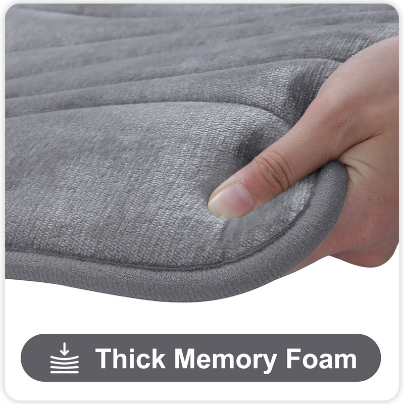 Olanly Memory Foam vannas istabas paklājs, neslīdošs vannas paklājiņš, absorbējošs mājas grīdas dekors Mīksts, mājīgs samta dušas paklājs kāju paklājs