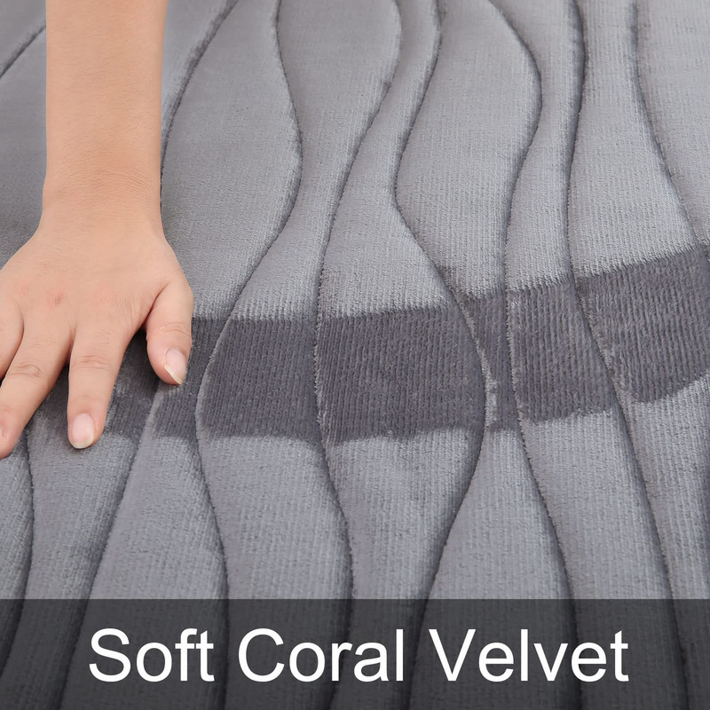 Olanly Memory Foam vannas istabas paklājs, neslīdošs vannas paklājiņš, absorbējošs mājas grīdas dekors Mīksts, mājīgs samta dušas paklājs kāju paklājs