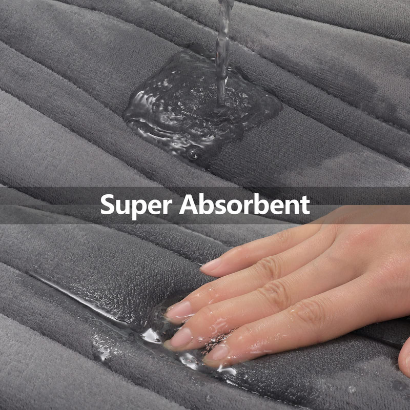 Olanly Memory Foam vannas istabas paklājs, neslīdošs vannas paklājiņš, absorbējošs mājas grīdas dekors Mīksts, mājīgs samta dušas paklājs kāju paklājs