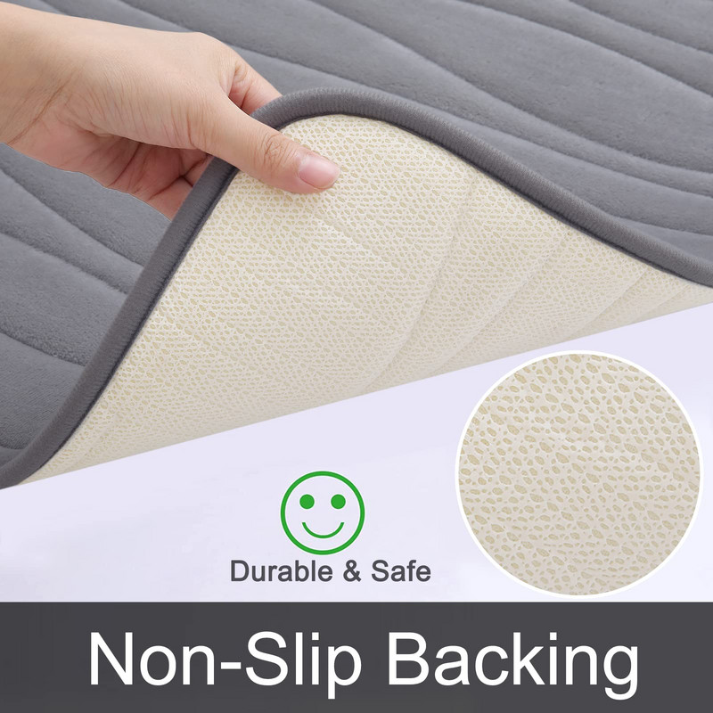 Olanly Memory Foam vannas istabas paklājs, neslīdošs vannas paklājiņš, absorbējošs mājas grīdas dekors Mīksts, mājīgs samta dušas paklājs kāju paklājs
