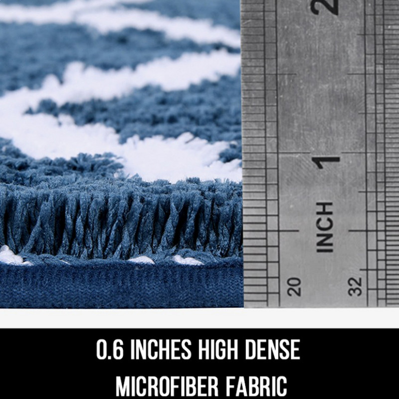 Olanly Kupaonski set prostirki za kadu 2-dijelni upijajući čupavi ukrasni tepih za tuširanje Neklizajući ultra mekani plišani WC tepih u obliku slova U