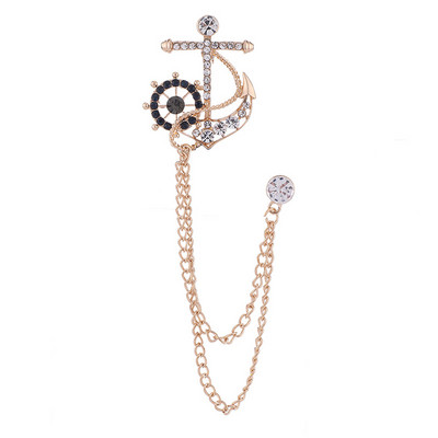 Korejsko sidro, kamenčići, kristalni broš, britanski stil, lanac s resicama, igle za revere, igle za muška odijela, luksuzni nakit, dodaci