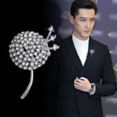 Novi korejski metalni broš s maslačkom, vještački dijamant, cvijet s reverom, modno muško odijelo, košulja, broševi za ženske dodatke, poklon