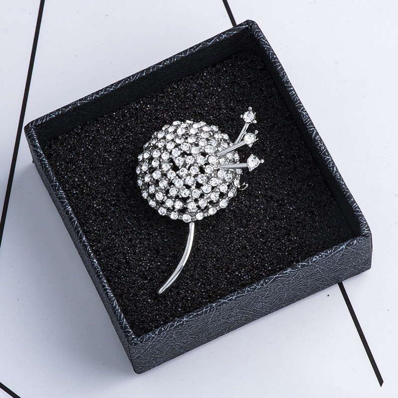 Novi korejski metalni broš s maslačkom, vještački dijamant, cvijet s reverom, modno muško odijelo, košulja, broševi za ženske dodatke, poklon