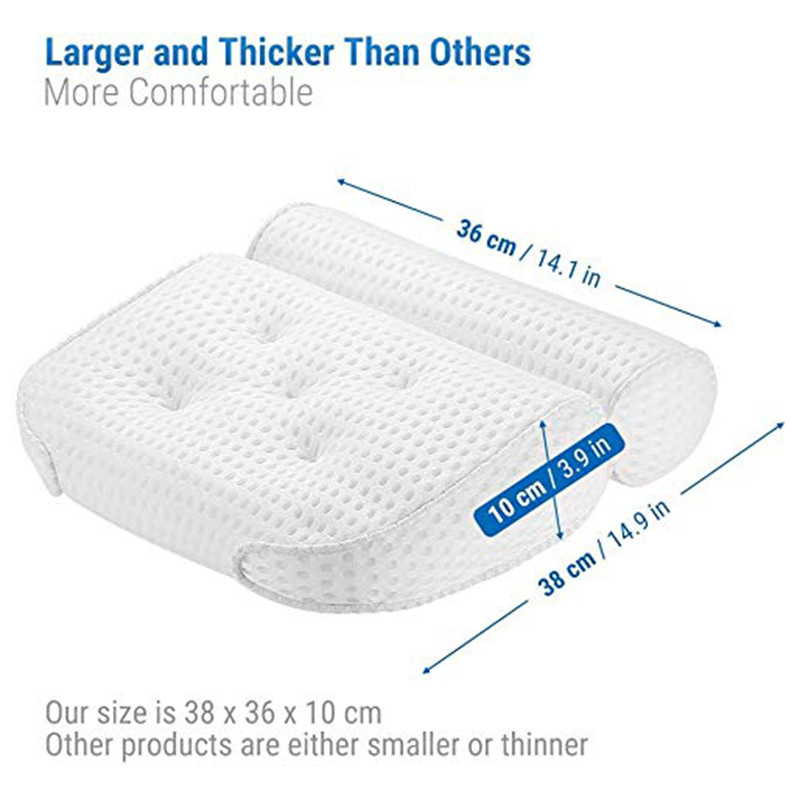 Jastuk za kadu Home Spa Jastuk za žene Muškarci s 4D zračnom mrežicom Prozračan Pomaže pri podupiranju glave, vrata i leđa FOU99