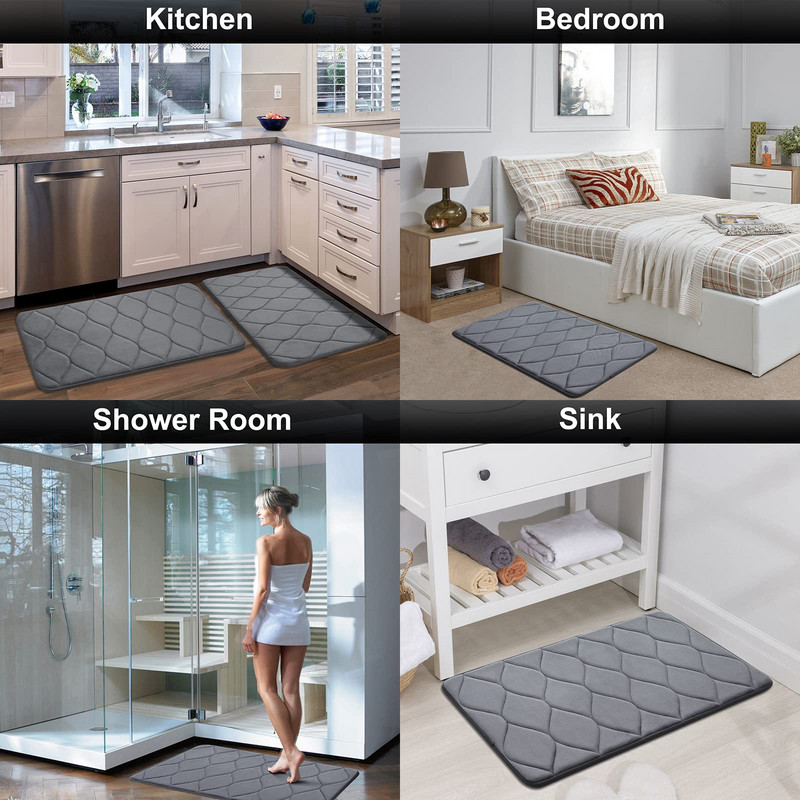 Olanly upijajuća kupaonska prostirka Debeli neklizajući tepih za tuširanje Podne podloge koje se mogu prati u stroju Dekoracija doma Meka prostirka za kupanje od memorijske pjene