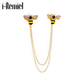 Retro jaukas bišu saktas Dzīvnieku sakausējums metāla pušķis atloka piespraudes Vīriešu uzvalks krekls apkakle Modes rotaslietas dāvanas sievietēm aksesuāri