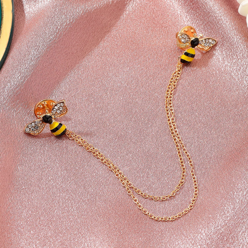 Retro jaukas bišu saktas Dzīvnieku sakausējums metāla pušķis atloka piespraudes Vīriešu uzvalks krekls apkakle Modes rotaslietas dāvanas sievietēm aksesuāri