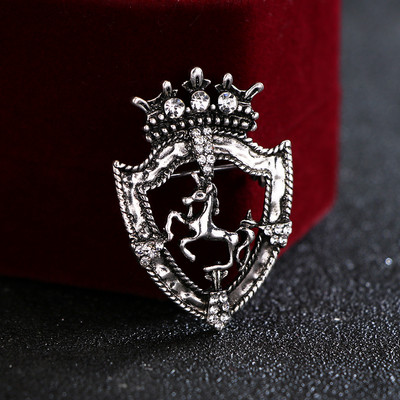 i-Remiel Novi vintage mali krunski broš s krunom od kamenčića za muško odijelo Corsage Konjska igla za rever Značka Odjeća i dodaci