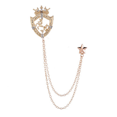 i-Remiel Novi vintage mali krunski broš s krunom od kamenčića za muško odijelo Corsage Konjska igla za rever Značka Odjeća i dodaci