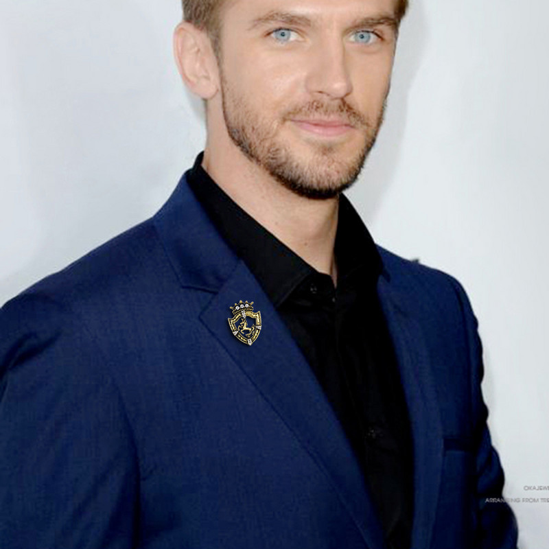 i-Remiel Novi vintage mali krunski broš s krunom od kamenčića za muško odijelo Corsage Konjska igla za rever Značka Odjeća i dodaci