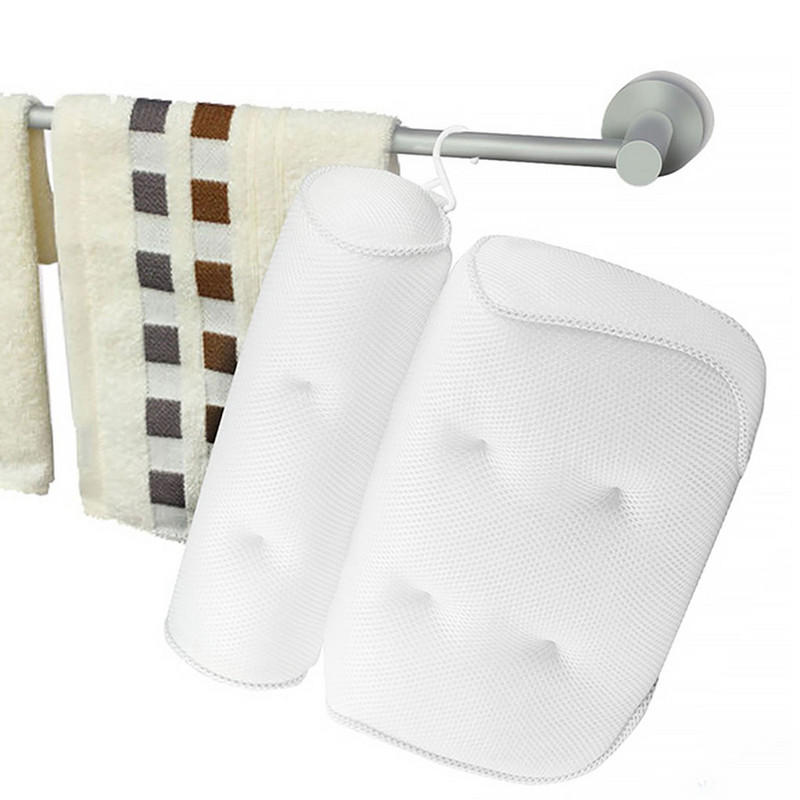 Spa protuklizni jastuk za kadu 3D mrežasti jastuk za kadu Jastuk za naslon za glavu s vakuumskim čašicama Potpora za vrat i leđa Jastuk za odmor