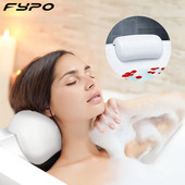 Fypo vannas spilvens ūdensizturīgs vannas spilvens ar piesūcekņiem Home Spa relax Mīksts un sabiezināts galvas balsta spilvens Vannas istabas aksesuāri