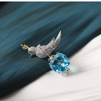 Nova životinjska brid broš igla kristalni cirkon koržaž odijelo kaput ovratnik značka luksuzni nakit broševi za žene muški dodaci