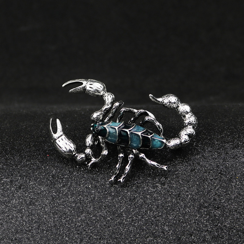 Modni novi pozlaćeni posrebreni emajl Broš Škorpion Osobnost Temperament Korzaž Rever Igla Muški odjevni dodaci Pokloni