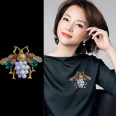 Novi starinski biser, kristal, pčela, broš, kukac, kamenčići, igle za revere, kaput, pulover, koržaž, luksuzni nakit, broševi za svadbene zabave