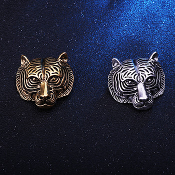Винтидж брошка с метално животно, тигър, модна игла за ревери и брошки, костюм, риза, значка, корсаж, луксозно облекло за мъже, аксесоари