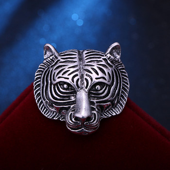 Винтидж брошка с метално животно, тигър, модна игла за ревери и брошки, костюм, риза, значка, корсаж, луксозно облекло за мъже, аксесоари