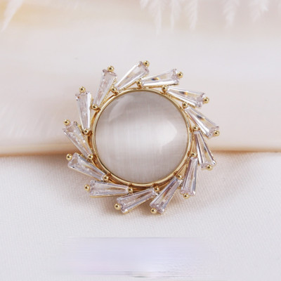 Nova životinjska sova, magnet, broš, cirkon, kamenčić, košulja, košulja, luksuzni broševi za muškarce i žene, nakit i dodaci