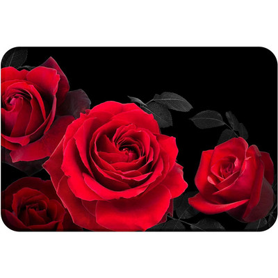 Crvena ruža Kupaonske prostirke Protuklizna Vinska cvjetna podloga za noge Valentinovo Otirač za spavaću sobu Kuhinja Pastoralno cvijeće Tepih Podna prostirka Kuća