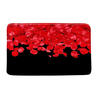 Crvena ruža Kupaonske prostirke Protuklizna Vinska cvjetna podloga za noge Valentinovo Otirač za spavaću sobu Kuhinja Pastoralno cvijeće Tepih Podna prostirka Kuća