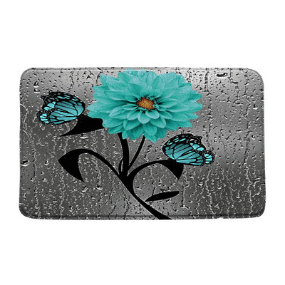 Crvena ruža Kupaonske prostirke Protuklizna Vinska cvjetna podloga za noge Valentinovo Otirač za spavaću sobu Kuhinja Pastoralno cvijeće Tepih Podna prostirka Kuća