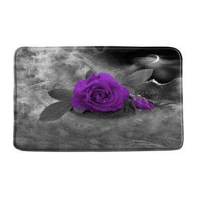 Crvena ruža Kupaonske prostirke Protuklizna Vinska cvjetna podloga za noge Valentinovo Otirač za spavaću sobu Kuhinja Pastoralno cvijeće Tepih Podna prostirka Kuća