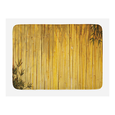 Prostirka za kupanje od zelenog bambusa, zen kamena, neklizajuća, ružičasti lotosov cvijet, šumski krajolik, memorijska pjena, kupaonski tepih za tuširanje, kuhinjski otirač, tepih