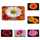 Bijele tratinčice Kupaonske prostirke Bez mulja Ružičasto narančasto cvijeće Odraz rose Cvjetni kupaonski tepisi Tepisi Unutarnji otirači Podna podloga