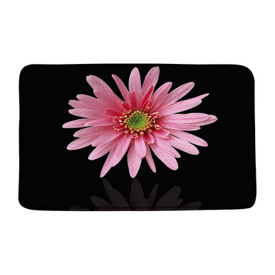 Bijele tratinčice Kupaonske prostirke Bez mulja Ružičasto narančasto cvijeće Odraz rose Cvjetni kupaonski tepisi Tepisi Unutarnji otirači Podna podloga