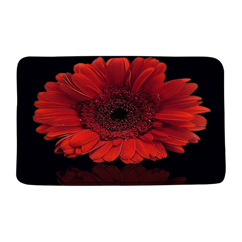 Bijele tratinčice Kupaonske prostirke Bez mulja Ružičasto narančasto cvijeće Odraz rose Cvjetni kupaonski tepisi Tepisi Unutarnji otirači Podna podloga