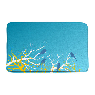 Cvijeće Ptice Prostirke za kupanje Kineski stil Cvjetne biljke u saksiji Kupaonski tepih Flanelski podni tepih Ulazni otirač Kućna protuklizna podloga