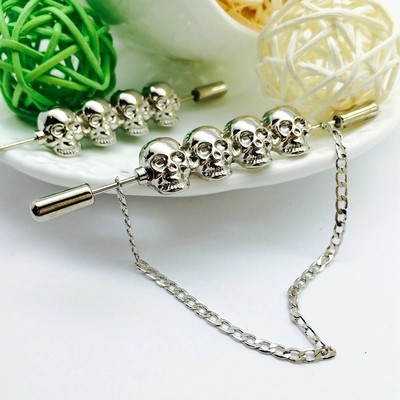 Broš broš broševi za igle muškarce trendi broš obložen kostur The New Hot Skull Engleska Ovratnik košulje rever Šipka za kravatu