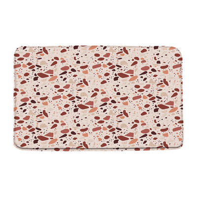 Mramorna prostirka za kupaonicu Moderna teraco stijena Apstraktna plava lomljeni kamen Geometrijski kreativni kupaonski tepih Otirač Kuhinjski WC Podni tepih