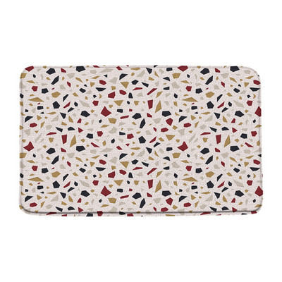 Mramorna prostirka za kupaonicu Moderna teraco stijena Apstraktna plava lomljeni kamen Geometrijski kreativni kupaonski tepih Otirač Kuhinjski WC Podni tepih