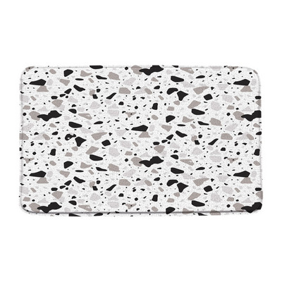 Mramorna prostirka za kupaonicu Moderna teraco stijena Apstraktna plava lomljeni kamen Geometrijski kreativni kupaonski tepih Otirač Kuhinjski WC Podni tepih