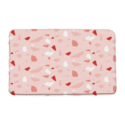 Mramorna prostirka za kupaonicu Moderna teraco stijena Apstraktna plava lomljeni kamen Geometrijski kreativni kupaonski tepih Otirač Kuhinjski WC Podni tepih