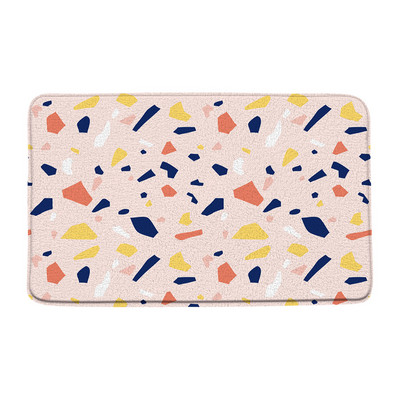 Mramorna prostirka za kupaonicu Moderna teraco stijena Apstraktna plava lomljeni kamen Geometrijski kreativni kupaonski tepih Otirač Kuhinjski WC Podni tepih