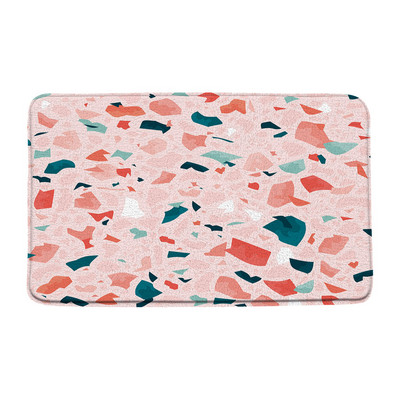 Mramorna prostirka za kupaonicu Moderna teraco stijena Apstraktna plava lomljeni kamen Geometrijski kreativni kupaonski tepih Otirač Kuhinjski WC Podni tepih