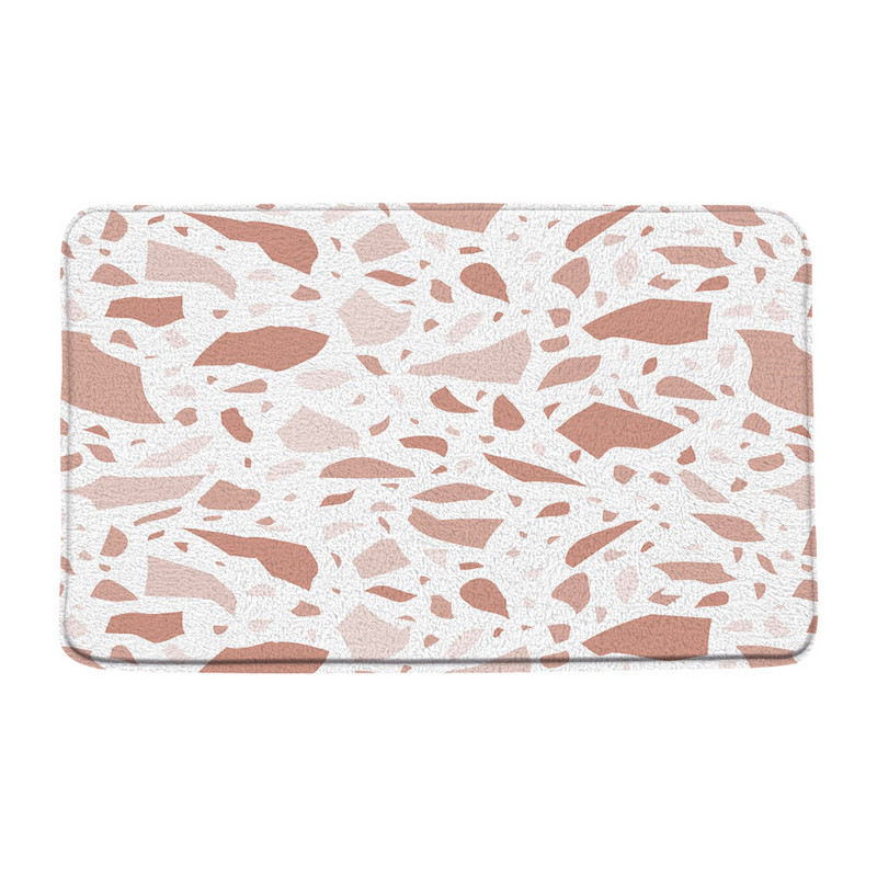 Mramorna prostirka za kupaonicu Moderna teraco stijena Apstraktna plava lomljeni kamen Geometrijski kreativni kupaonski tepih Otirač Kuhinjski WC Podni tepih