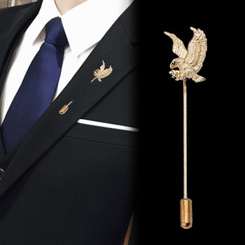 Μόδα νέο κοστούμι καρφίτσα καρφίτσα Simple Flying Eagle Long Needle Καρφίτσες Σάλι με κουμπί Πουλί καρφίτσες πέτο Ανδρικά αξεσουάρ