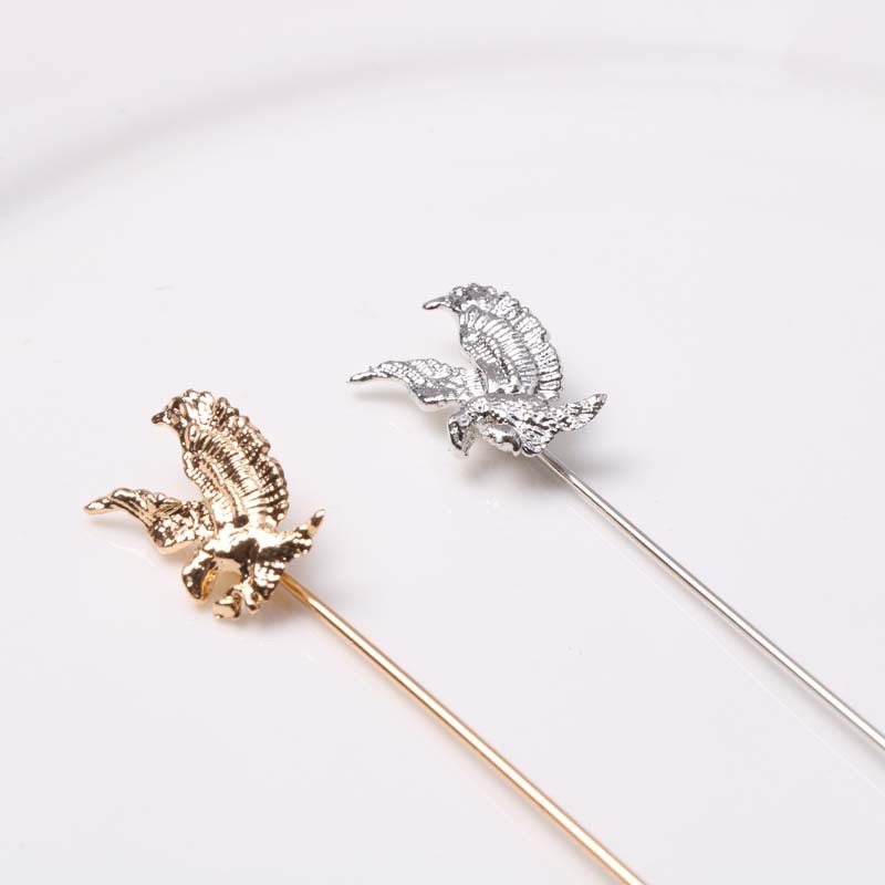 Modes jauns uzvalks piespraudes piespraudes Vienkāršs lidojošs ērglis garas adatas piespraudes Šalle poga putns atloka piespraudes Vīriešu aksesuāri