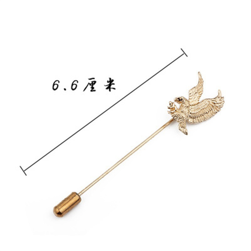 Modes jauns uzvalks piespraudes piespraudes Vienkāršs lidojošs ērglis garas adatas piespraudes Šalle poga putns atloka piespraudes Vīriešu aksesuāri